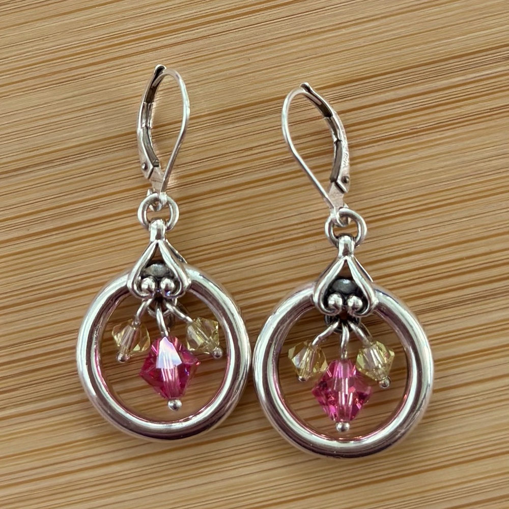Alex’s Lemonade Swarovski Crystal Sterling Silver Earrings